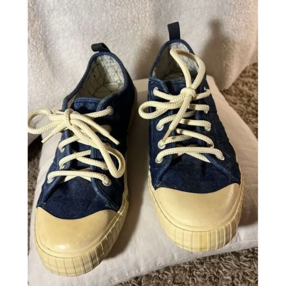 Vintage Nautica Denim Jean Lace Up‎ Shoes Size 8 Y2K Chunky Sole
